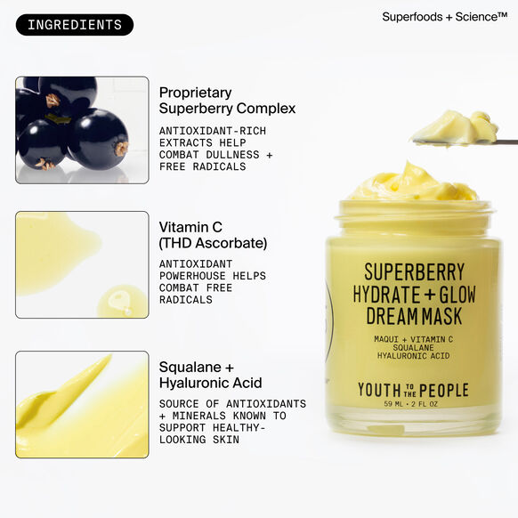 Youth To The People Superberry Hydrate + Glow Dream Mask 59ml