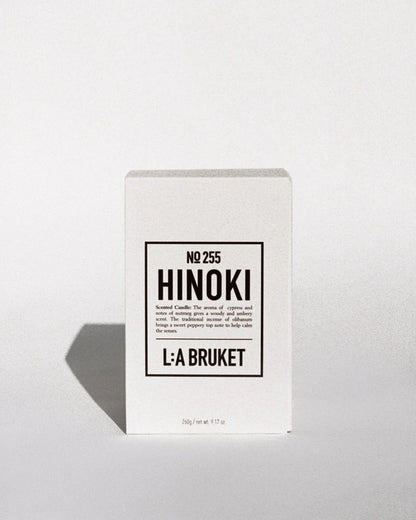 L:A BRUKET 255 Scented Candle Hinoki 260g