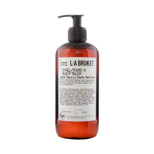 L:A BRUKET 073 Hand & Body Wash Dark Vanilla 450ml 073 煙薰雲呢拿潔膚露