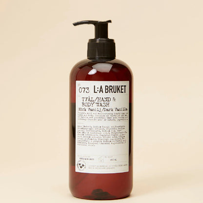 L:A BRUKET 073 Hand & Body Wash Dark Vanilla 450ml 073 煙薰雲呢拿潔膚露