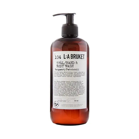 L:A BRUKET 104 Hand & Body Wash Bergamot/Patchouli 450ml 104 佛手柑廣藿香潔膚露